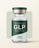A prescription medication vial labeled GLP